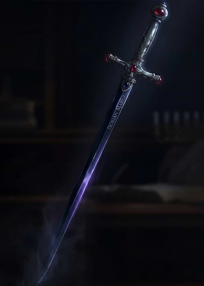 Ornate Fantasy Sword with Gems