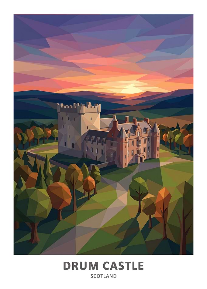 Drum Castle at Sunset