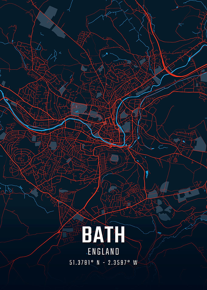 Bath England City Map