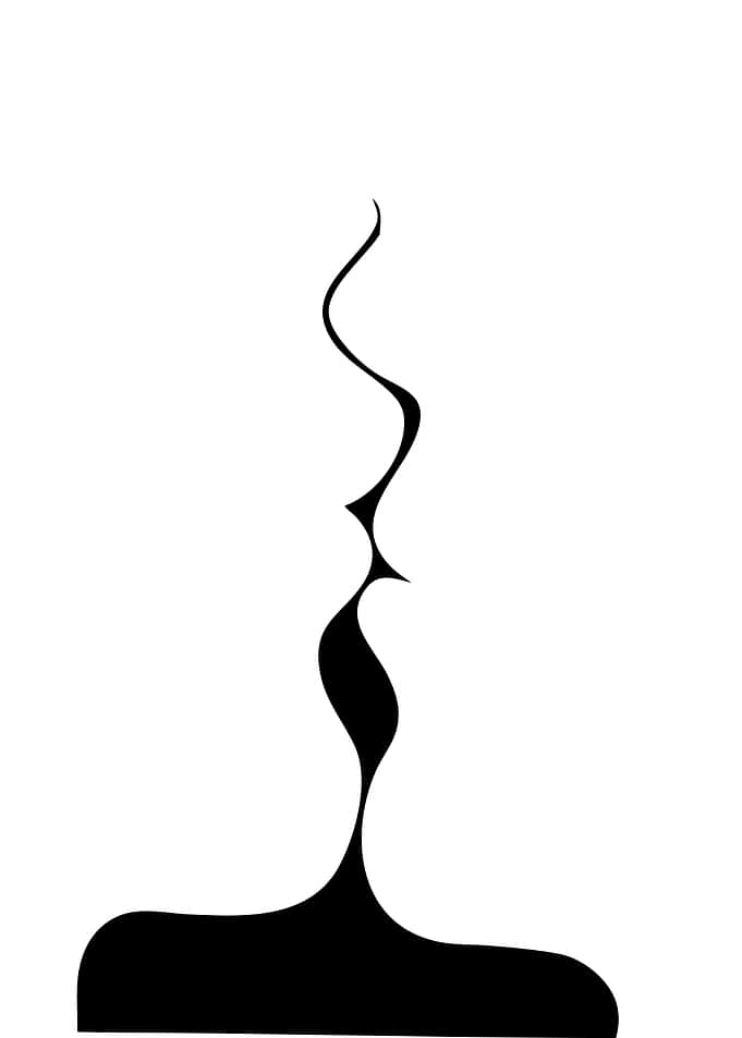 Abstract Kiss Silhouette