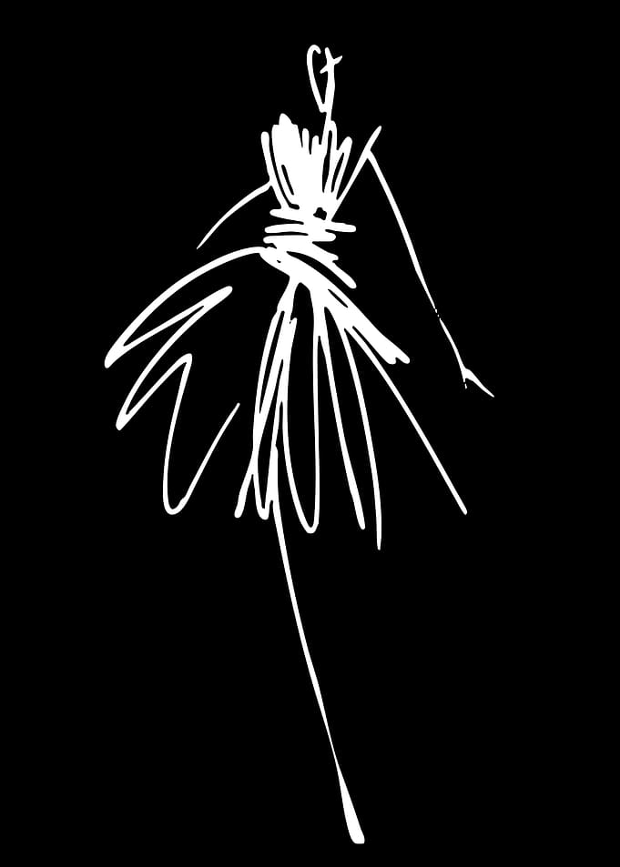 Fashion sketch of a dress
