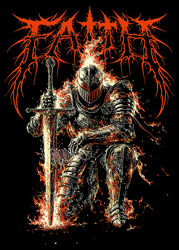 Fiery Knight with Sword
