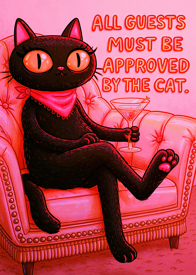 Cat Approved Guests Sign