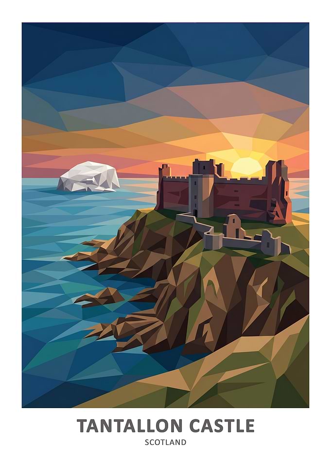 Tantallon Castle at Sunset