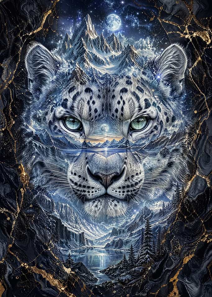 Snow Leopard Mountain Landscape