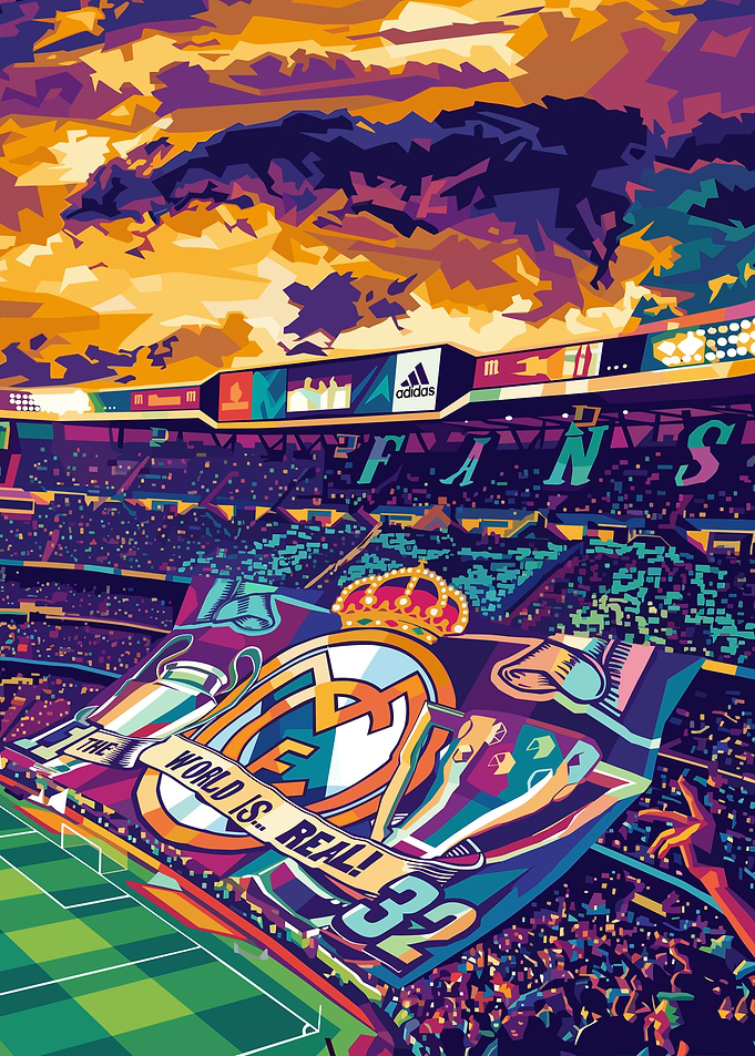 Real Madrid Stadium Pop Art