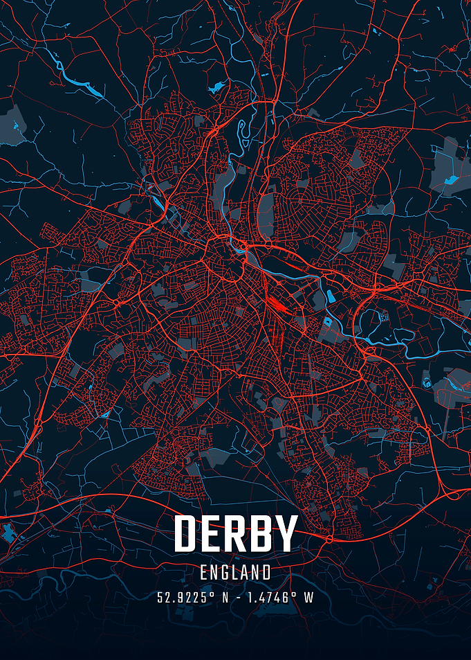 Derby England City Map