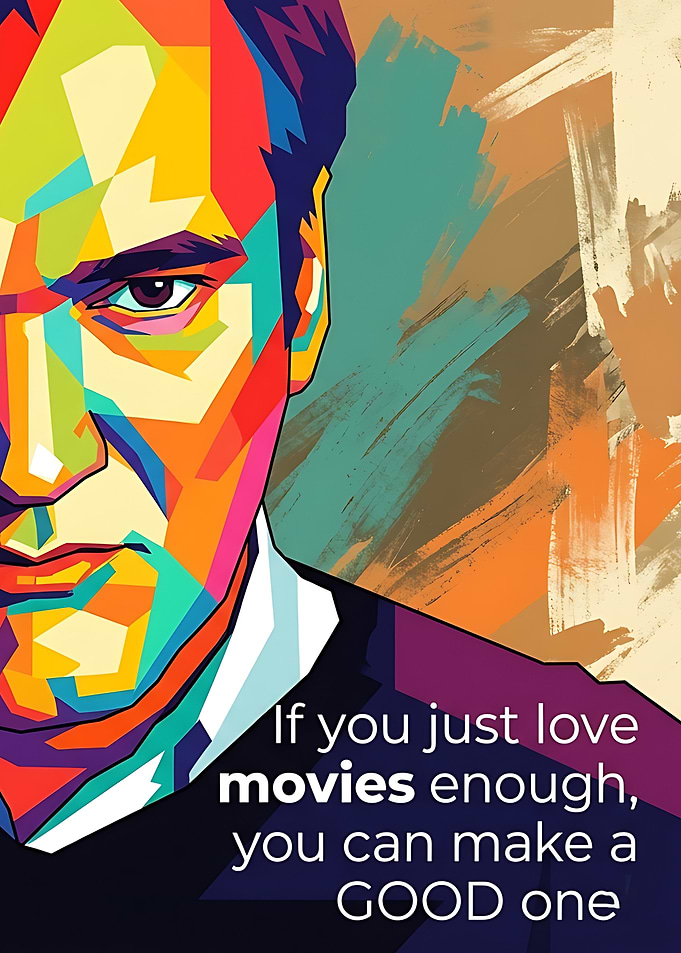 Quentin Tarantino Pop Art Quote