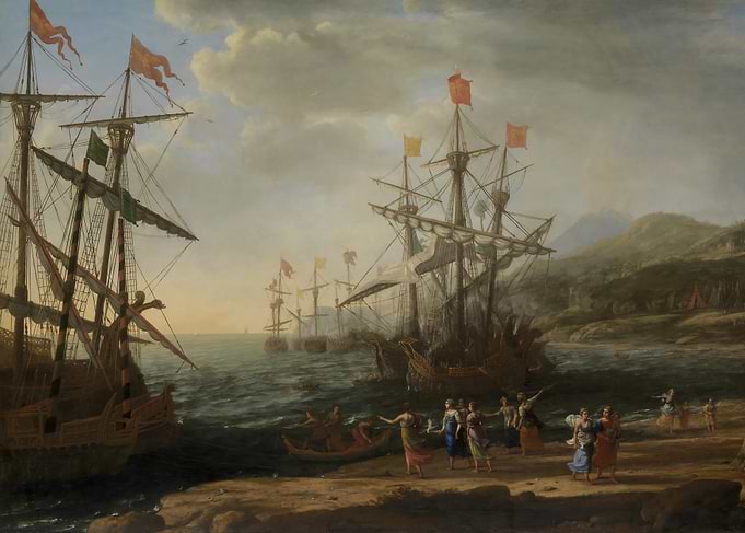 The Trojan Women Setting Fire to Their Fleet by Claude Lorrain