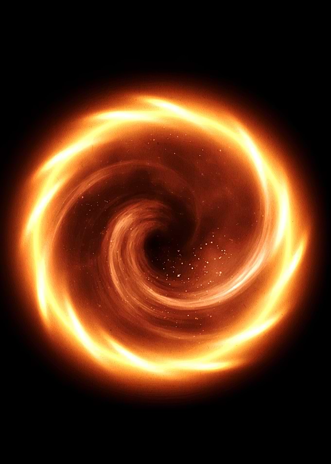Fiery Cosmic Swirl