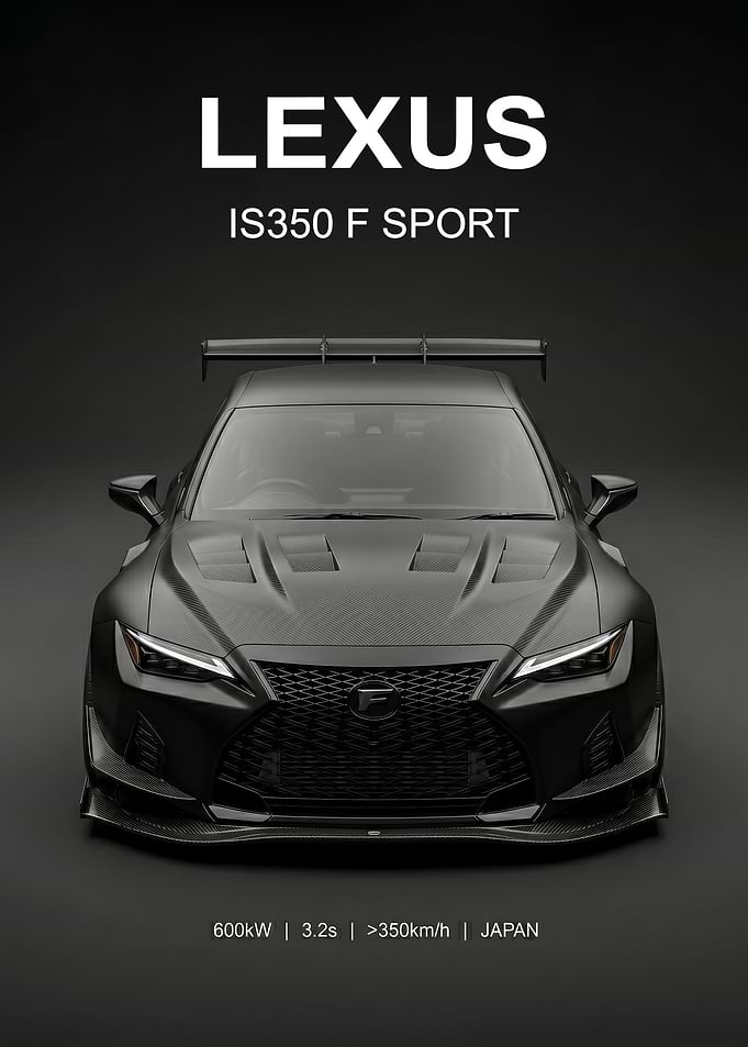 matte balck Lexus IS350 F Sport