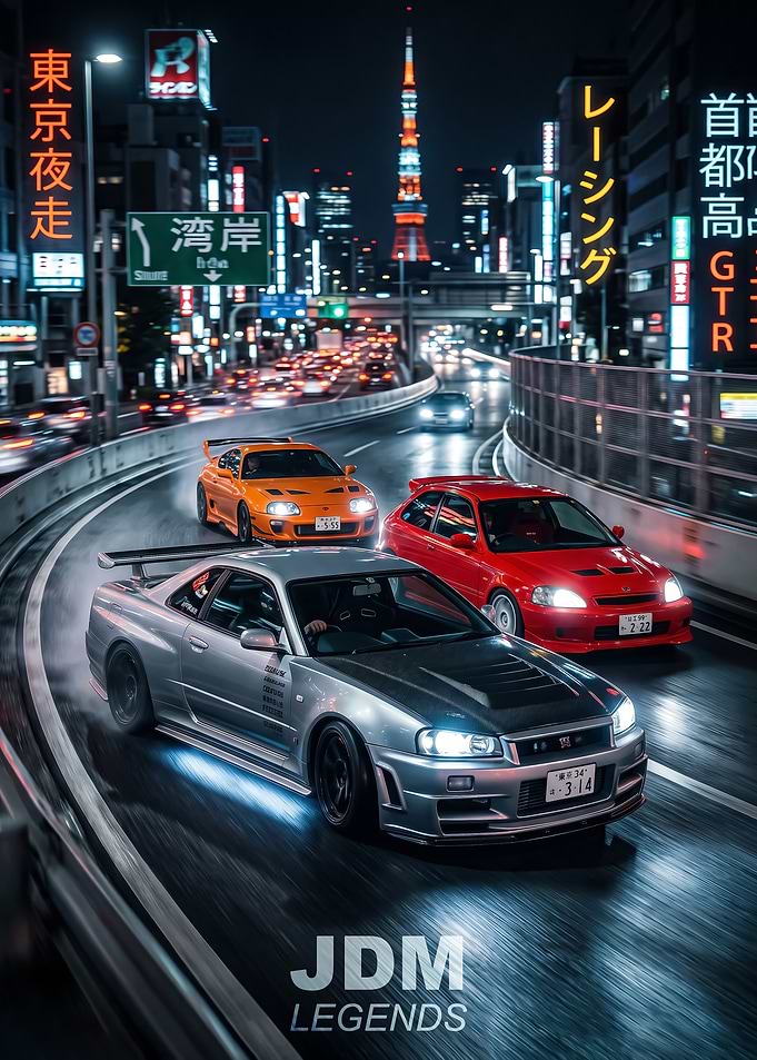 JDM Legends Night Race in Tokyo poster