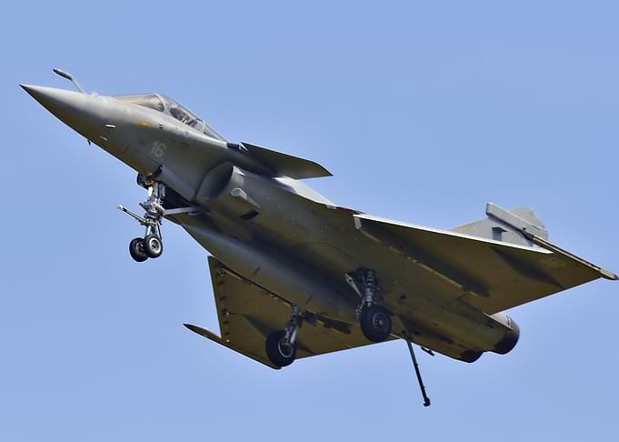 French Rafale Fighter Jet Landing Gear Down