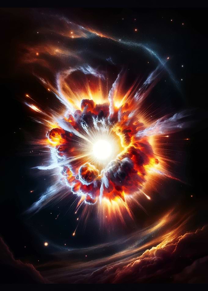 Cosmic Explosion in Space