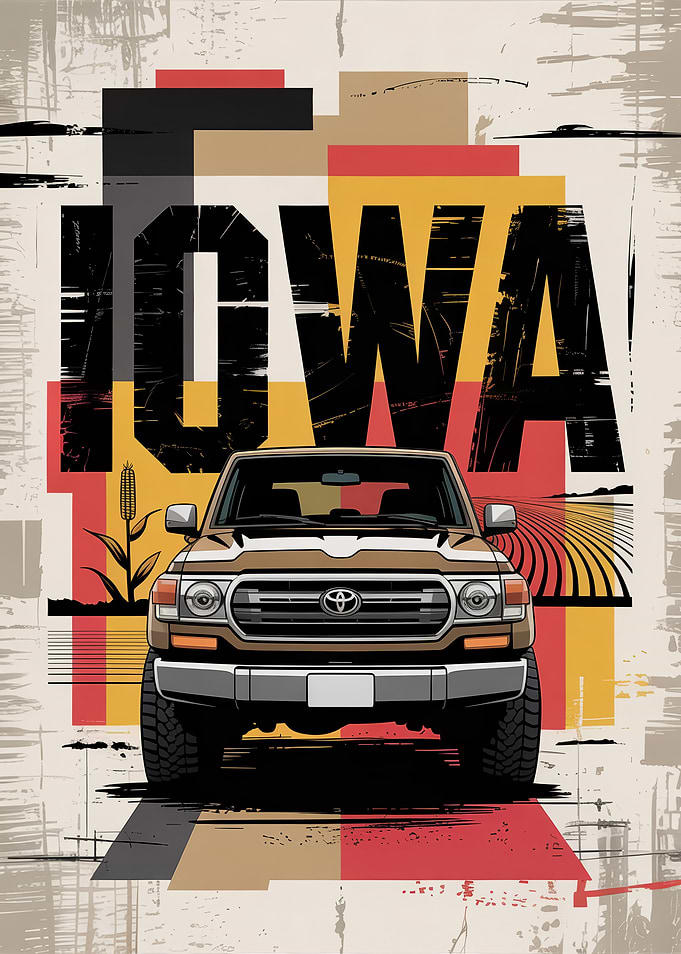 Iowa Toyota Truck Poster