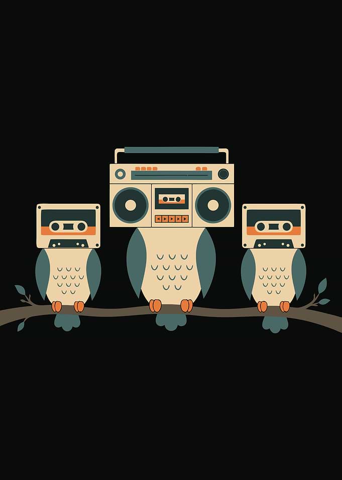 Retro Owls