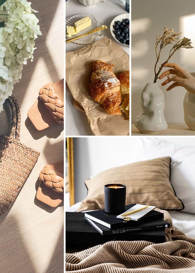 Cozy Bedside and Breakfast Scene