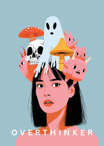 Overthinker with Monsters and Skulls