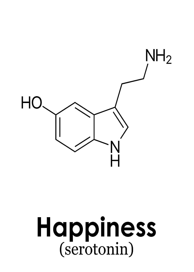 Serotonin Molecule - Happiness