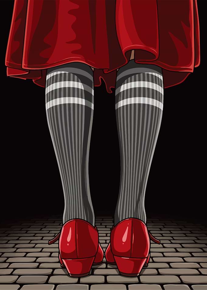 Red Shoes and Striped Stockings