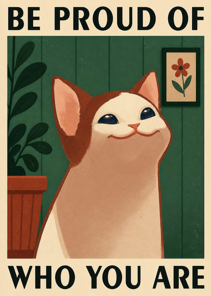Pop Cat 'Be Proud Of Who You Are' Poster