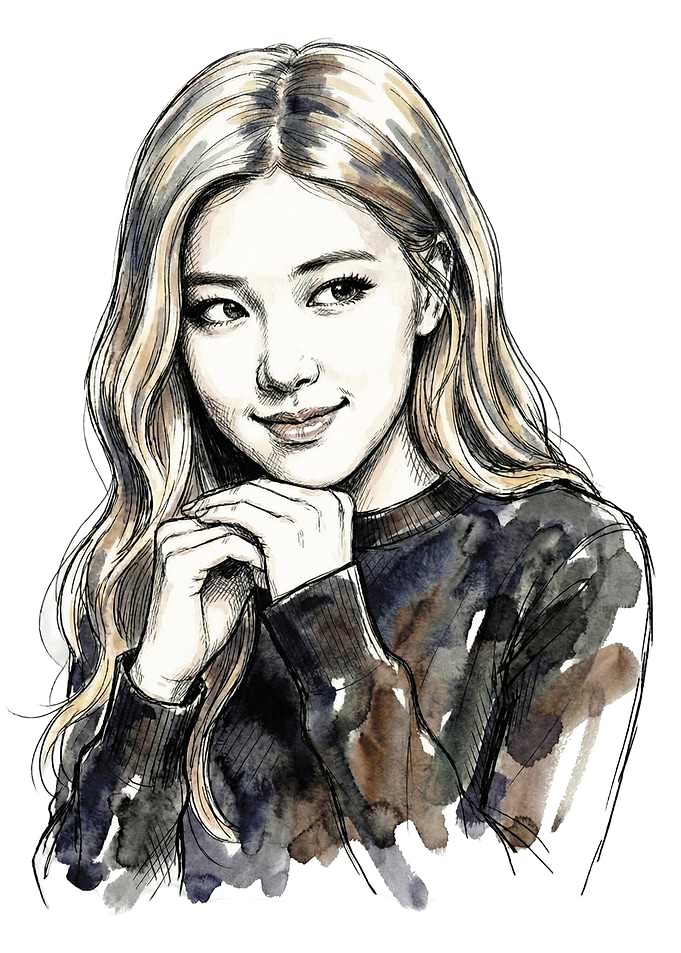 Watercolor Portrait of a Woman