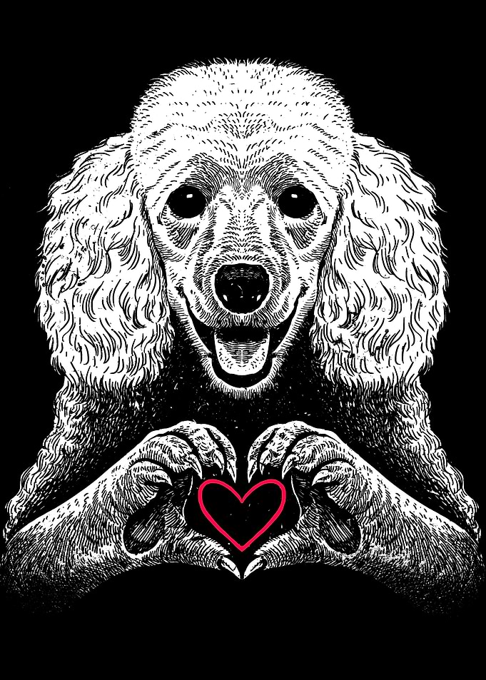 Poodle Heartmark