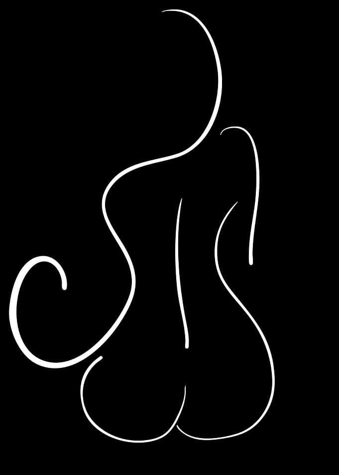 Abstract Line Art of a Female Form