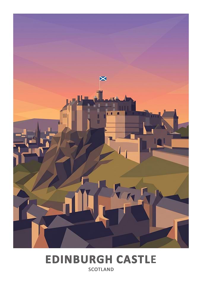 Edinburgh Castle Minimalist Art