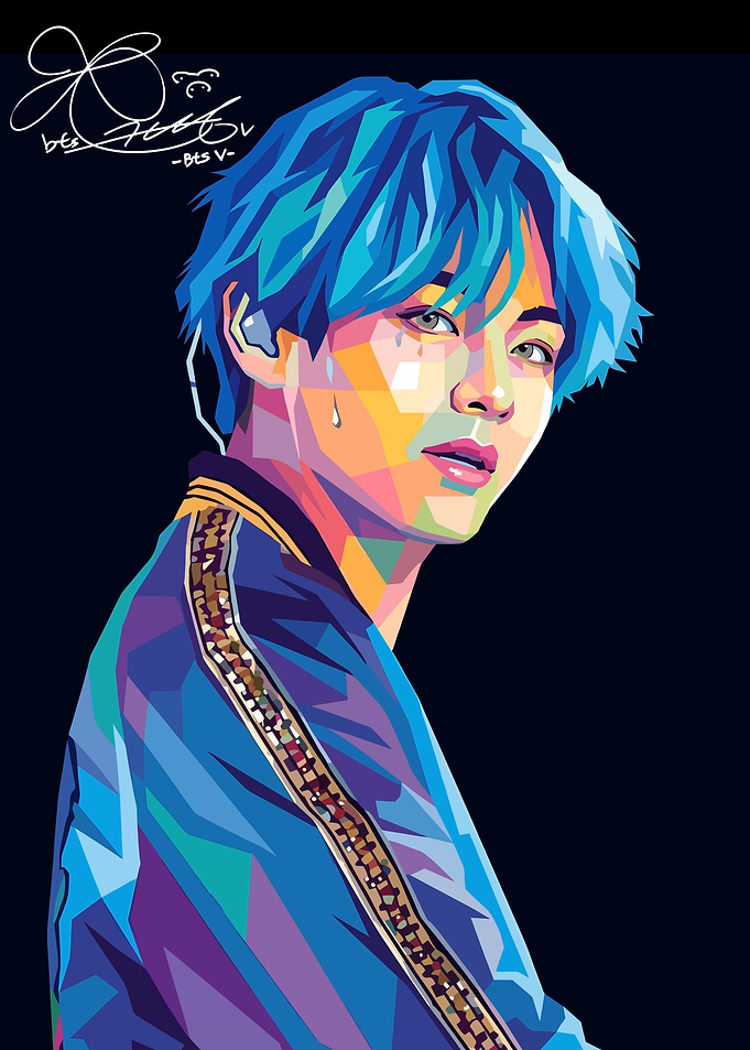 Kim Taehyung Pop Art Portrait