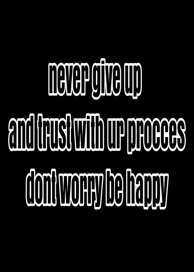 Inspirational text on black background