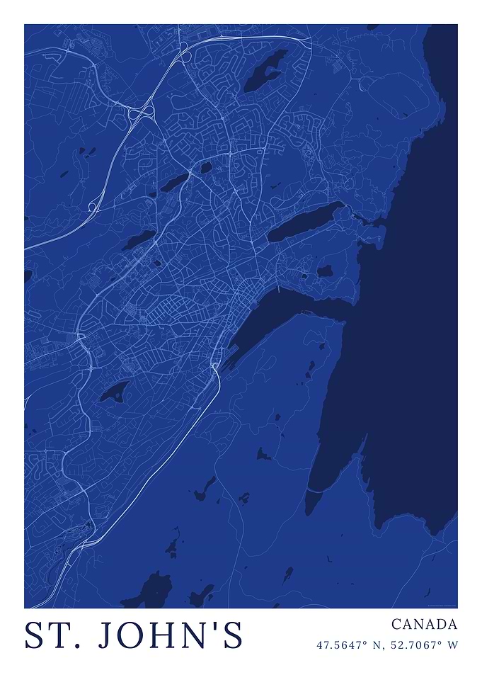 St. John's Canada Map