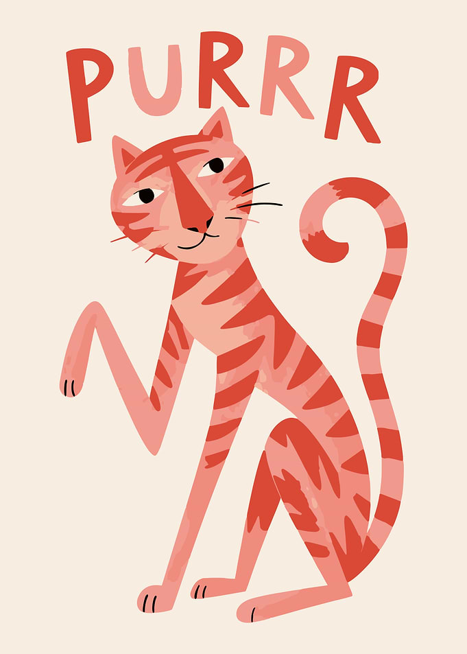 Funny Purr Cat Poster
