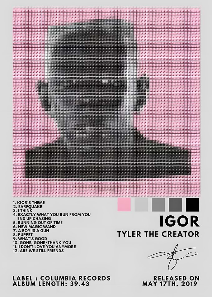 Tyler the Creator IGOR Album Poster