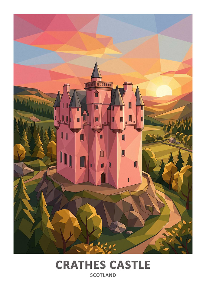 Crathies Castle Geometric Sunset