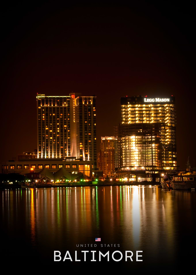 Baltimore Cityscape at Night