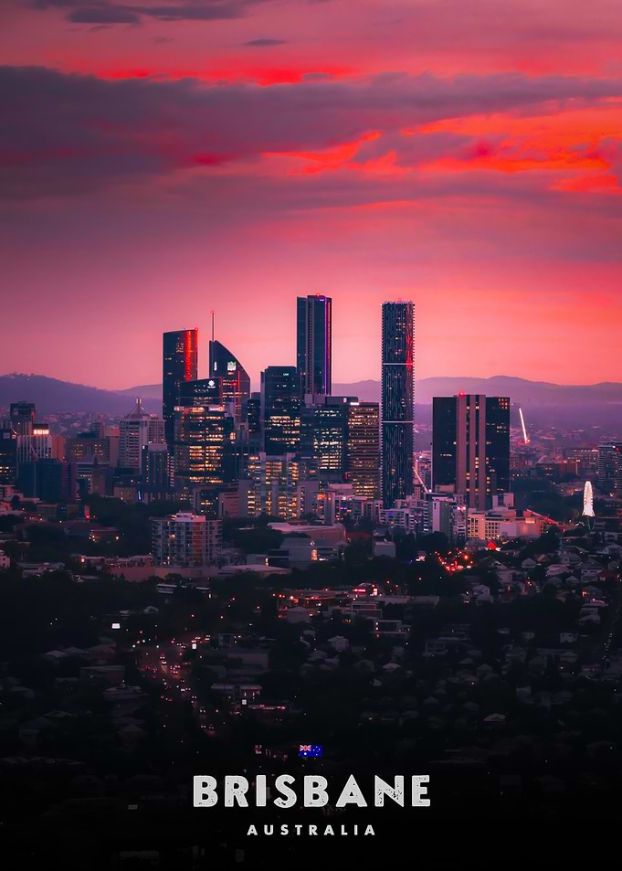 Brisbane Cityscape at Sunset