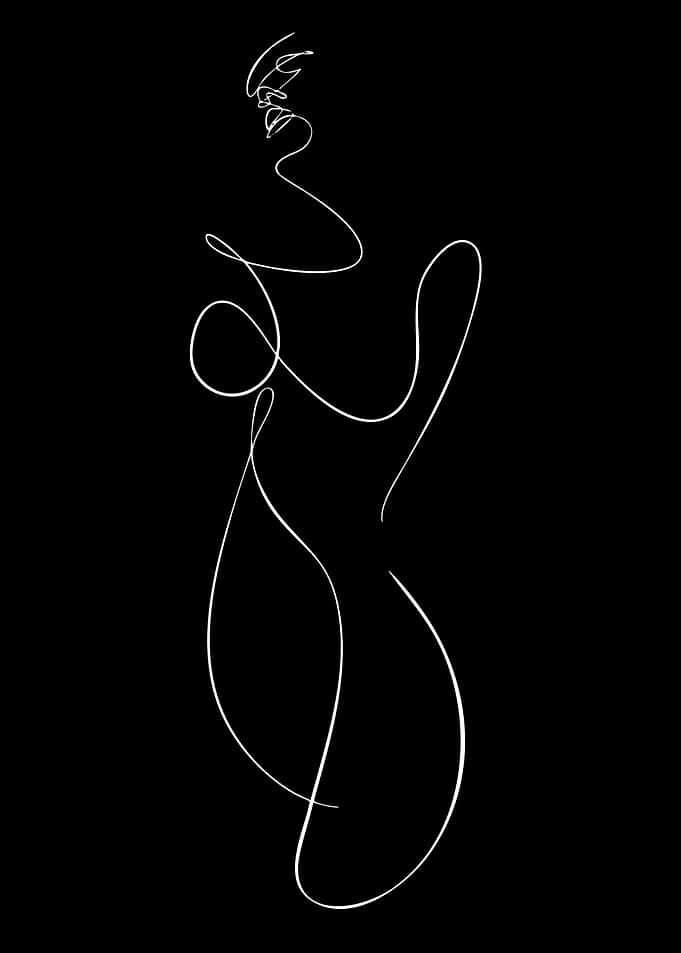 Minimalist Line Art of a Woman