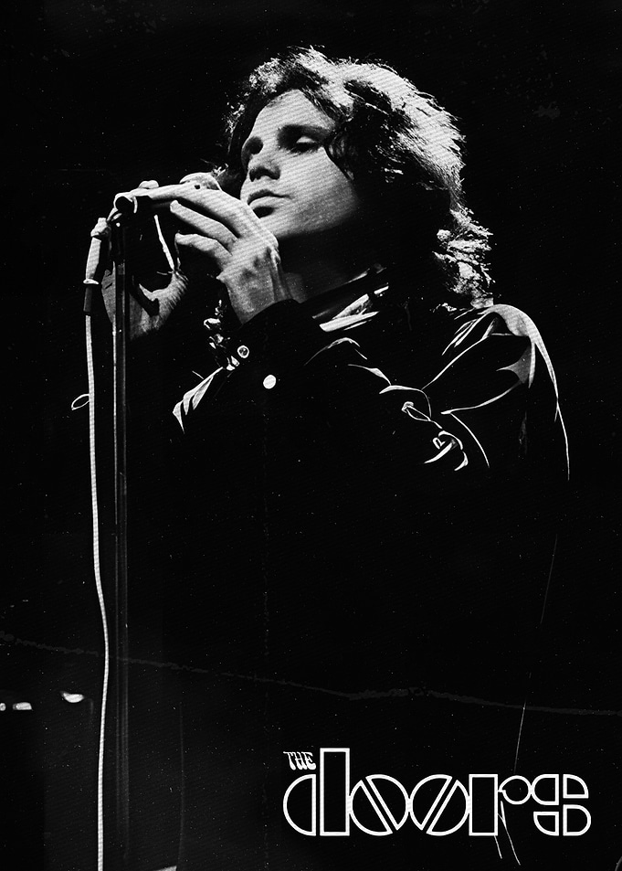 Jim Morrison singing potrait