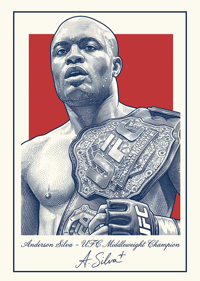 Anderson Silva UFC Champion Portrait
