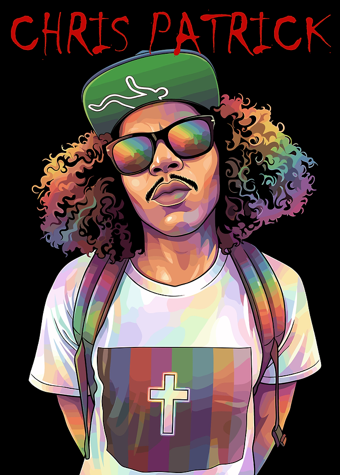 Chris Patrick Portrait with Rainbow Accents
