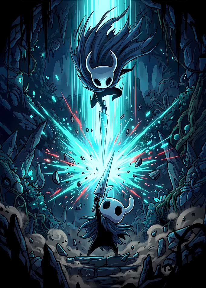 Hollow Knight Characters Clash Swords