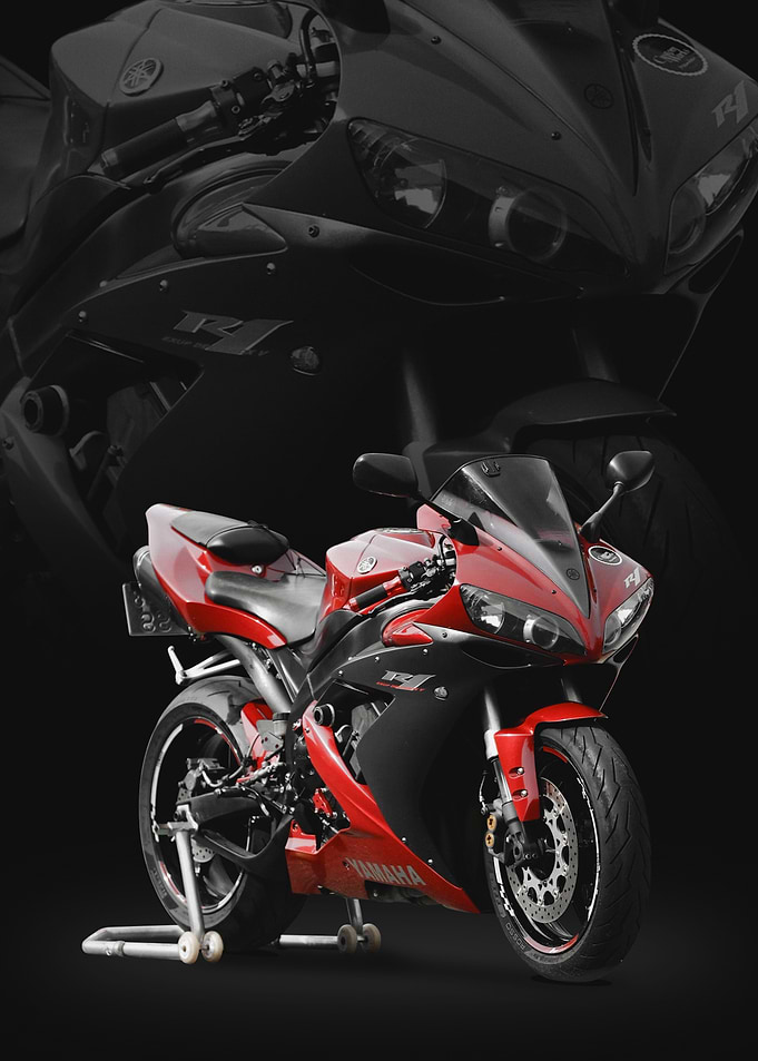 Red Yamaha R1 Motorcycle