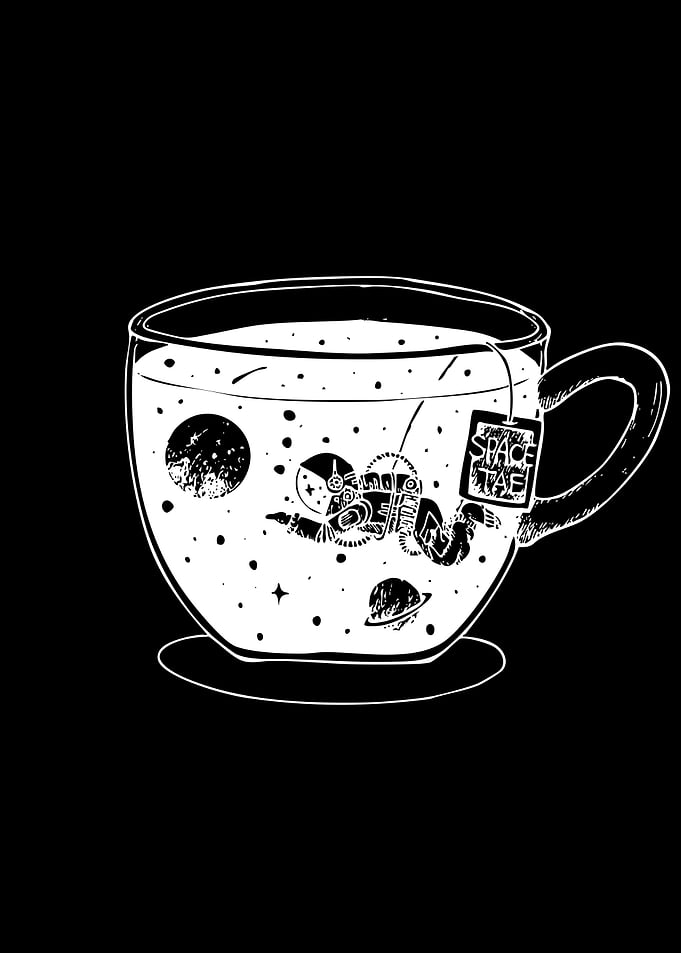 Astronaut in a Space Tea Cup