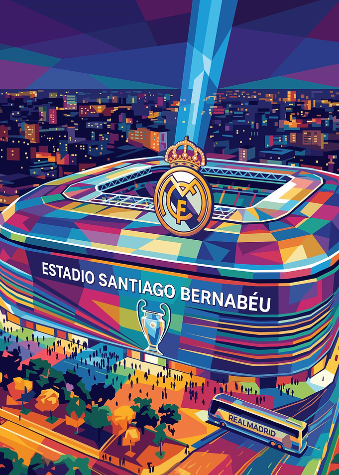 Estadio Santiago Bernabéu at Night