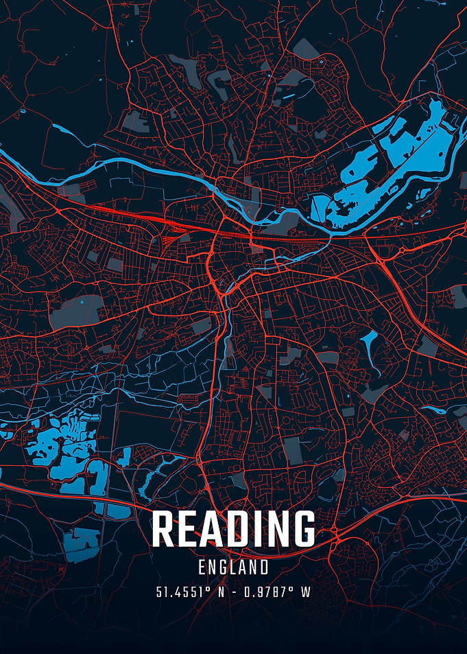 Reading England City Map