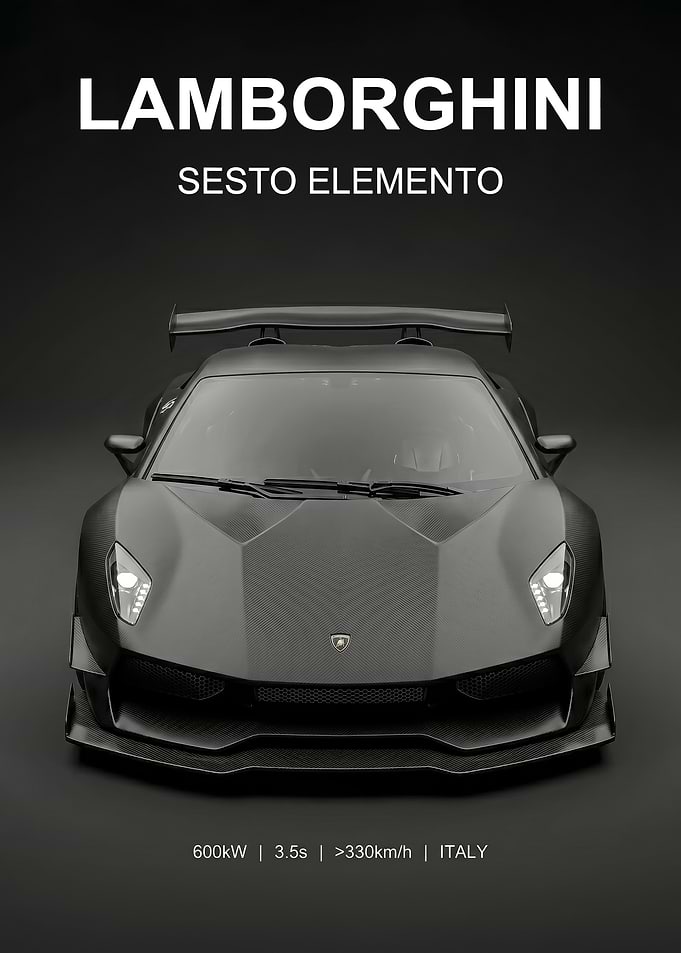 matte black Lamborghini Sesto Elemento