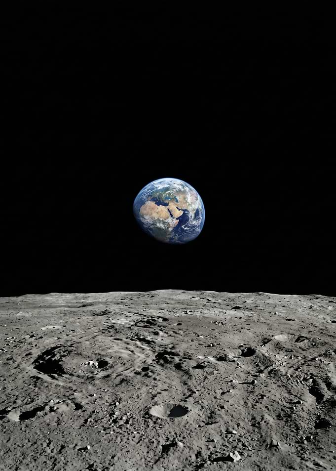 Earth viewed from the Moon