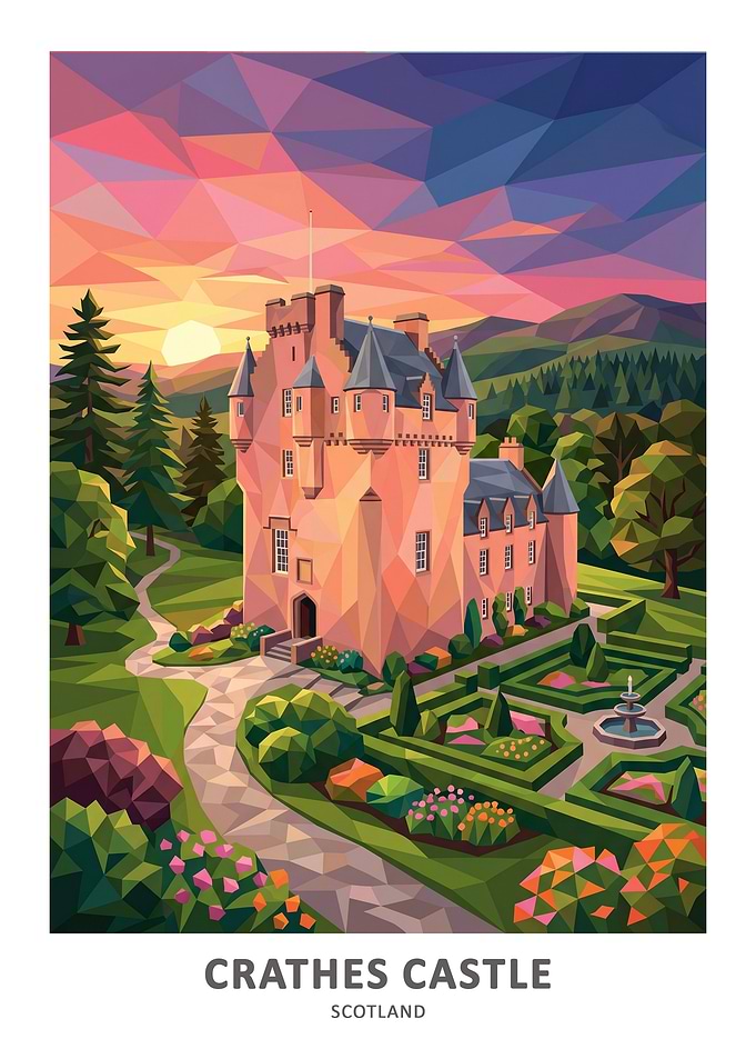 Crathes Castle Geometric Sunset