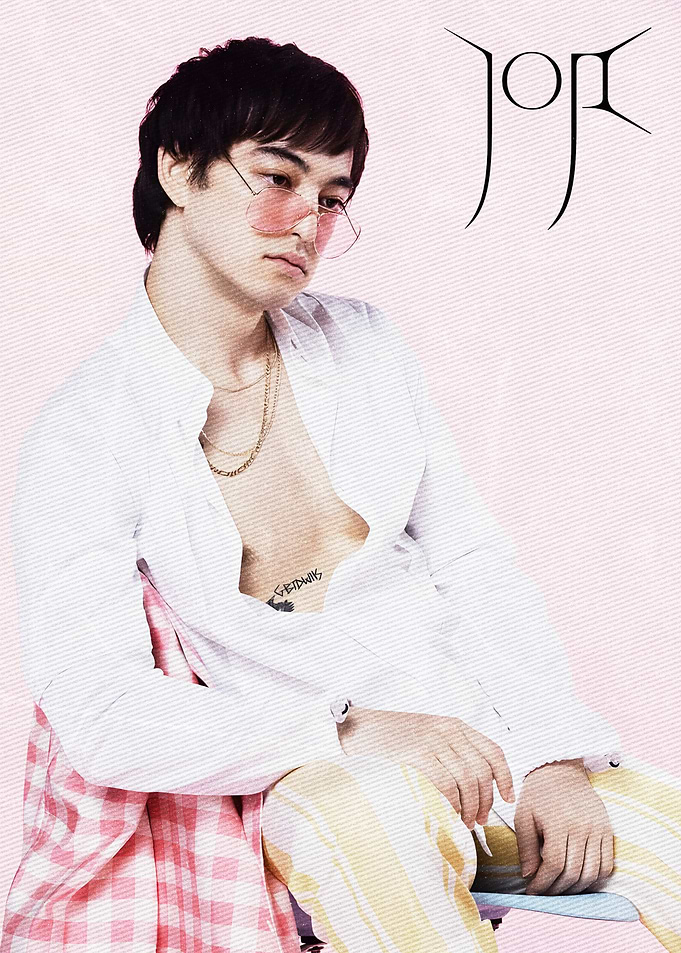 Joji in Pink Sunglasses and White Shirt